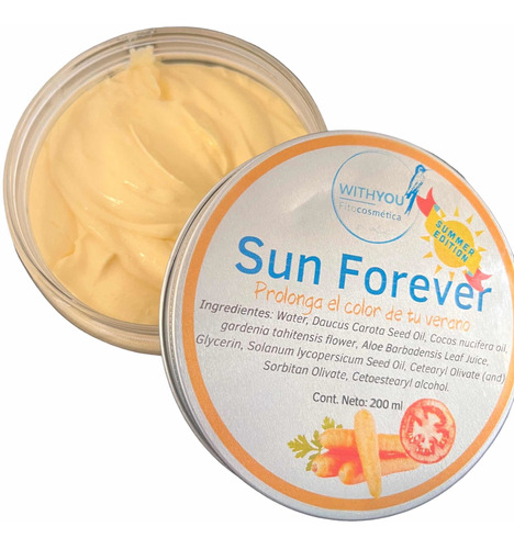 Sun Forever - Crema Corporal De Zanahoria, Tomates Y Vit E