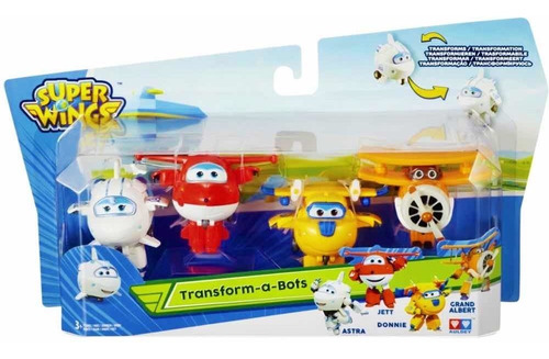 Super Wings Figuras Transformables A Robots Pack 4