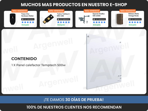 Panel Calefactor Bajo Consumo Eléctrico Radiante 220v - 500w