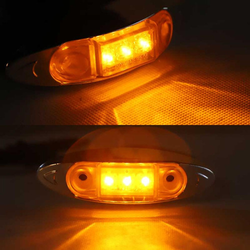 Luz Indicadora Lateral De 3leds Para Camión Y Remolqu 10pzs