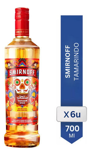 Vodka Smirnoff Saborizado Tamarindo Pack X6