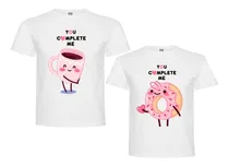Comprar Pack Poleras Parejas Día Enamorados Donut Cafe Personalizada