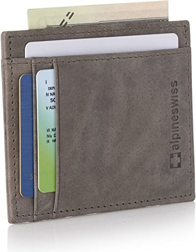 Alpine Swiss Rfid Front Pocket Wallet Id Card Case