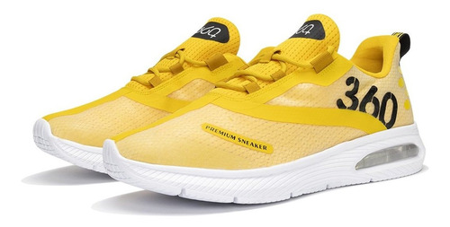 Imagen 2 de 4 de Tenis Casual Amarillo Hombre Marca 360 Modelo Denver