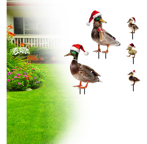 5 Piezas Estatuas De De Navidad Estacas De Jardín