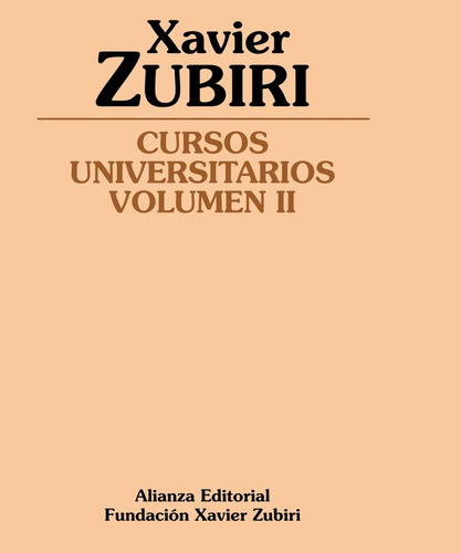 Libro Cursos Universitarios - Zubiri, Xavier