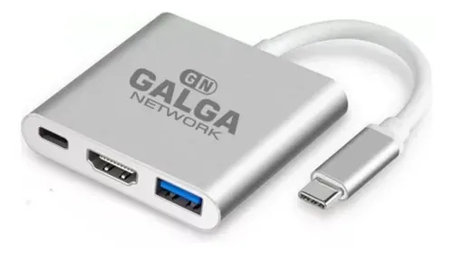 Adaptador Tipo C Hdmi+usb+carga Para Macbook Android Windows