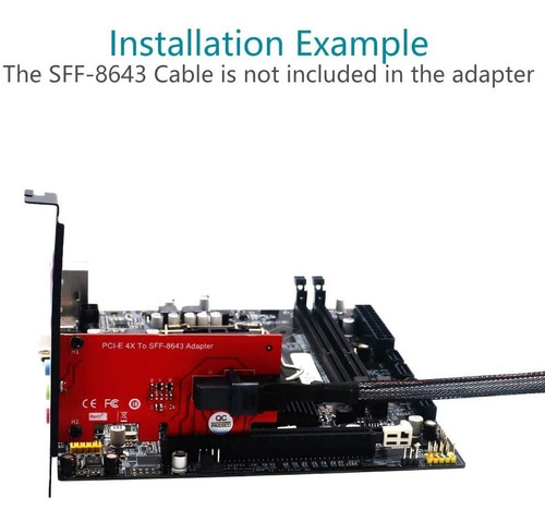 Ssd Pcie Adapt Pci Express 4.0 X4 Host Mini-sas Hd 36 Pines