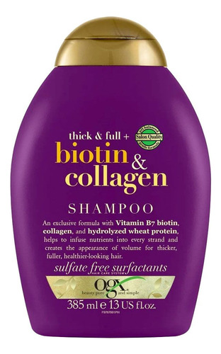 Ogx Biotin & Collagen Shampoo Ideal Cabello Fino Sin Volumen