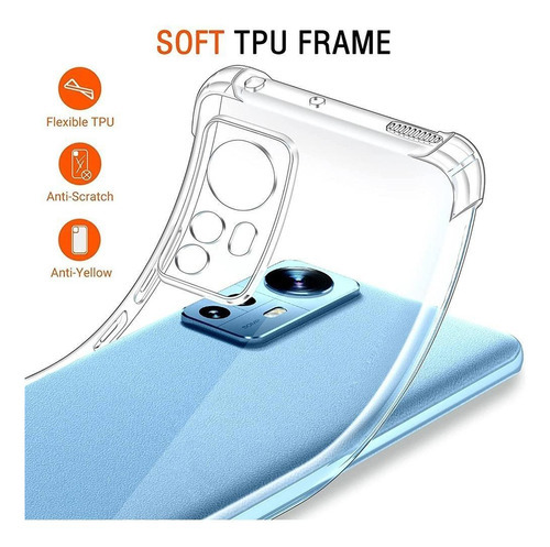 Capa Anti Impacto Xiaomi Mi 12 Lite + Película Vidro 3d 9d