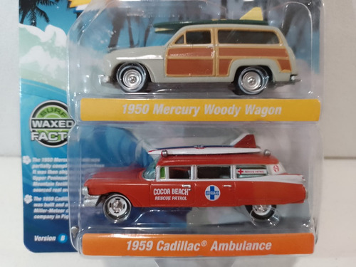 Mercury Woody 1950, Cadillac Ambulancia 1959 Escala 1 64 