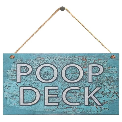 Letrero Náutico Fun Poop Deck Letrero 5  X 10  Letrero...