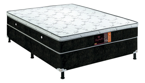 Base Box E Colchao Casal Confort Flex Molas 188cmx138cmx67cm