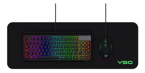 Combo Vsg Pyxis Teclado + Mouse + Pad Mouse / Vg-bl099-blk