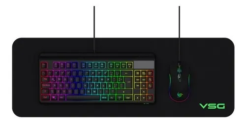 Combo Vsg Pyxis Teclado + Mouse + Pad Mouse / Vg-bl099-blk