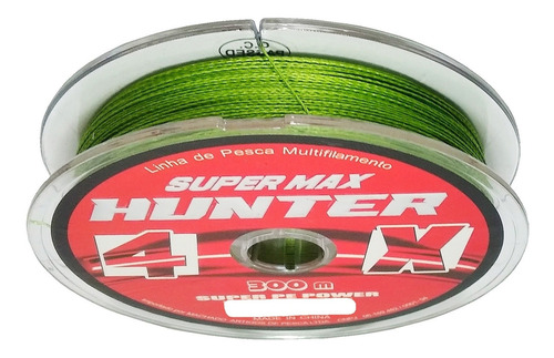 Linha Multifilamento 4x Hunter 0,29 Mm 300 Mt 36 Lbs Verde