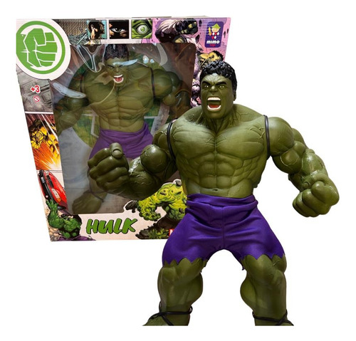 Hulk Verde Boneco Articulado 50 Cm Gigante Marvel Universe 