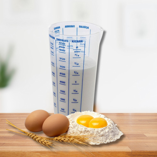 Copo Medidor 500ml De Plástico Transparente Para Receitas