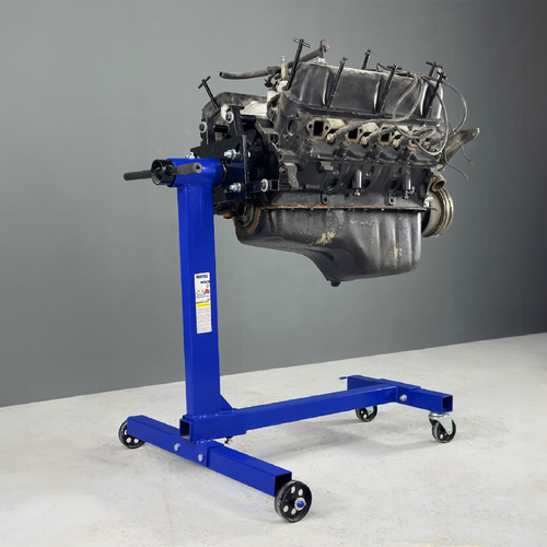 Pluma Para Motor 2 Ton + Soporte Motor 500 Kg Hantec Color Azul, Uso Rudo Profesional, Carga de Motor, Taller Mecánico
