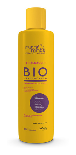 Shampoo Cond E Finalizador 300ml Bio Hialurônico Nutriminas