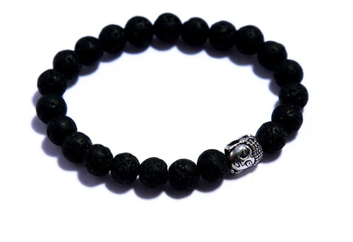 Pulsera Budda Charm Piedra Volcanica