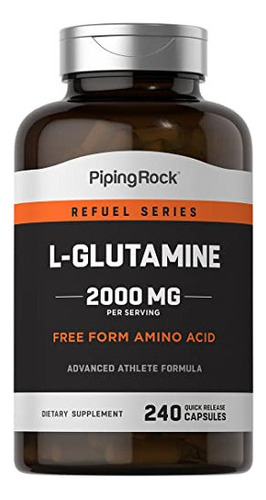 Piping Rock L Glutamina Cápsulas | 2000 Mg | 240 Unidades |