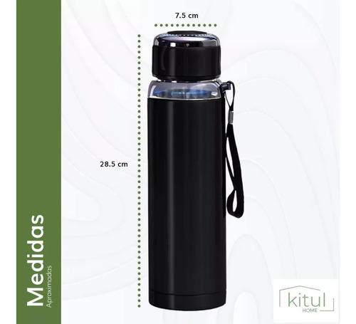Vaso Térmico Metal Acero Inoxidable 1000 Ml Capacidad Colgar