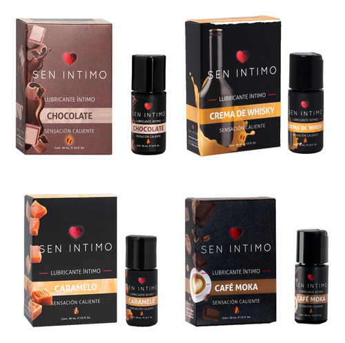 Lubricante Caliente Sen Intimo 30ml X4 Unidades