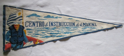 Antiguo Banderin Centro De Instrucciones Dela Marina Uruguay