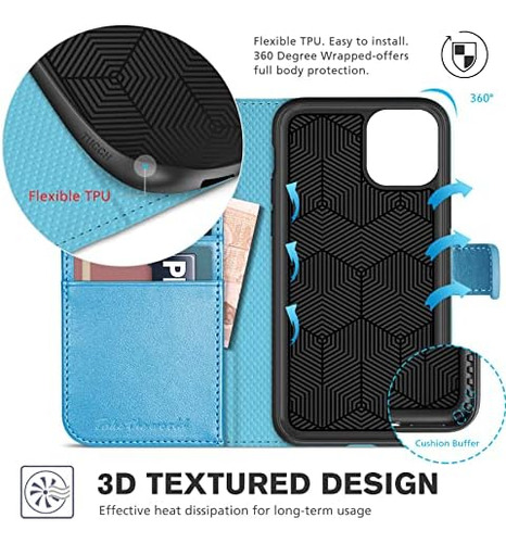 Funda Tucch Para iPhone 11-azul Claro Brillante