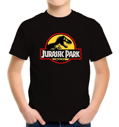 Polera Estampada 100% Algodon Niño Jurassic Park