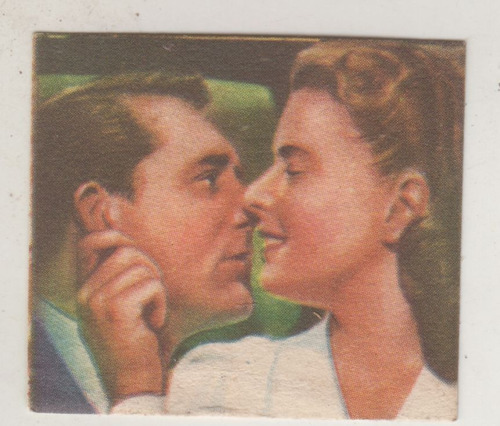 1954 Cine Tarjeta Ingrid Bergman Y Cary Grant Unica Uruguay