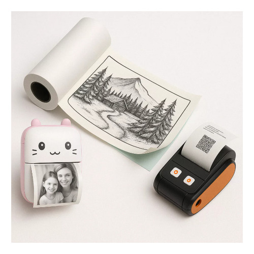 X10 Rollos Papel Adhesivo Termico Impresora 57mm X 3m Rollo Termino Adhesivo