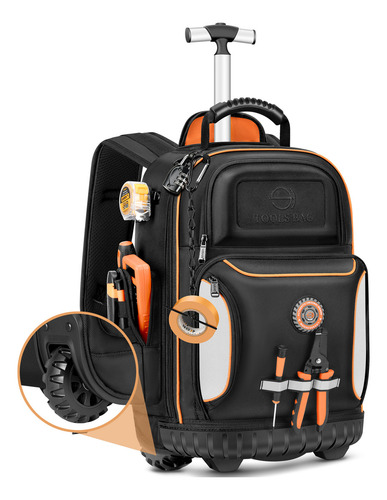 Mochila Para Herramientas De Alta Resistencia Con Bolsa De E Color Negro