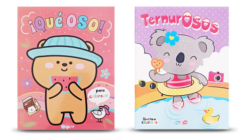 2 Libros Para Colorear Osos: Que Oso, Ternurosos