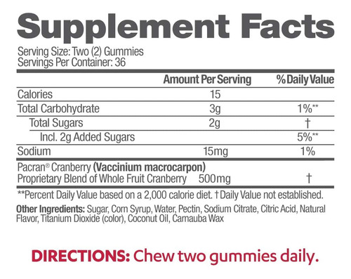 Azo Cranberry Gummies, 72 Count 787651760100