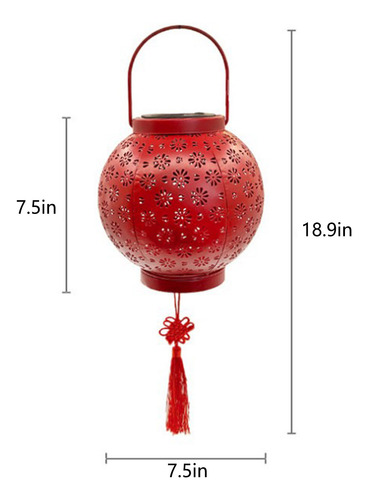 Farol De Mesa Z Solar Para Exteriores, Linterna Roja Parpade