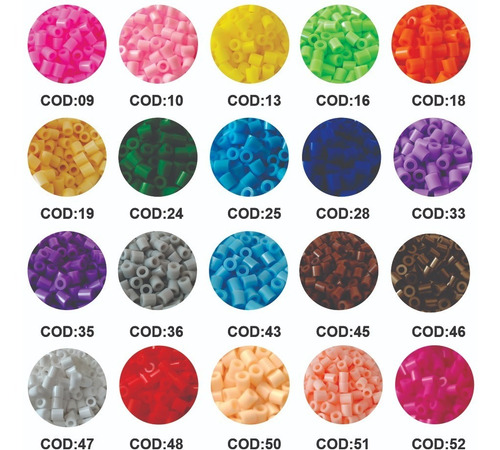 Imagen 1 de 3 de Refill 500 Pcs (33 Gr) 5 Mm/hama Beads