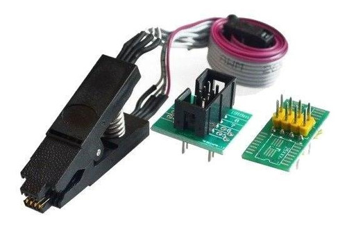 Pinça Clip Para Gravador Eeprom Soic8 Sop8 + 2 Adaptadores