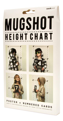 Suck Uk Mugshot Height Chart | Wall Growth Chart For Kids