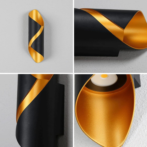 Aplique Lampara Led De Pared Exterior Interior Espiral
