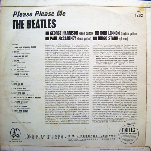 Lp The Beatles Please Please Me Mono 1963 Sold In Uk (Usado)