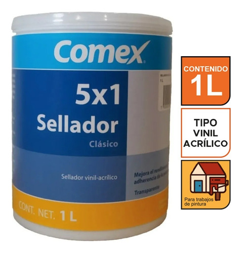 Sellador Vinil-acrílico Comex 5x1 Clásico 1lt