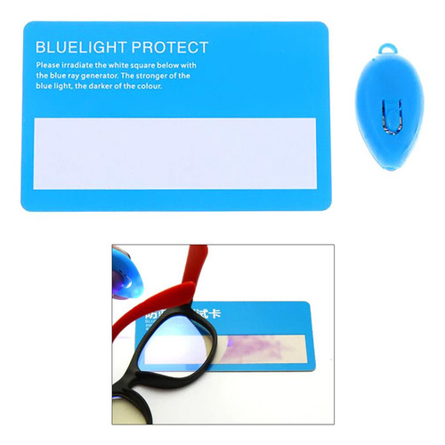 Cartão De Teste + Lanterna P/ Testar Óculos Anti Luz Azul Uv