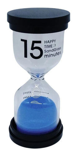 Ampulheta 15 Minutos Areia Azul Decoração Retro