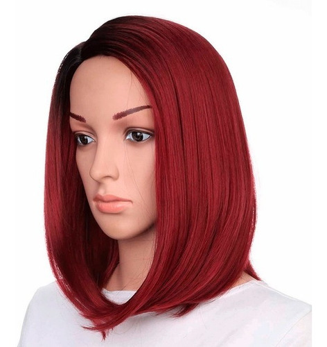 Peluca Dama Tinto Bob Ombre Resiste Calor Envío Gratis Inmed