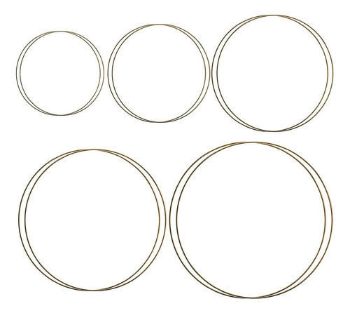 # 10 Piezas Anillos Metal Aros Macramé Para Atrapasueños