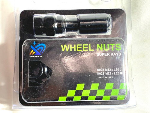 Tuercas Llantas Auto Azules Seguridad 12mmx1.50 Jgo.x16
