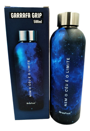 Garrafa Squeeze Termica Agua Academia Grip 500ml - Galaxia Cor Azul-escuro