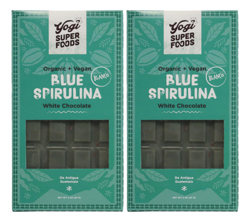 Yogi Super Foods Barra Vegana De Espirulina Azul Chocolate B